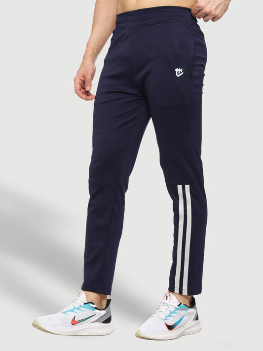 Rapid Dry Blue Striped Track Pant for Men