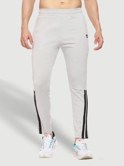 Rapid Dry Grey Striped Track Pant for Men