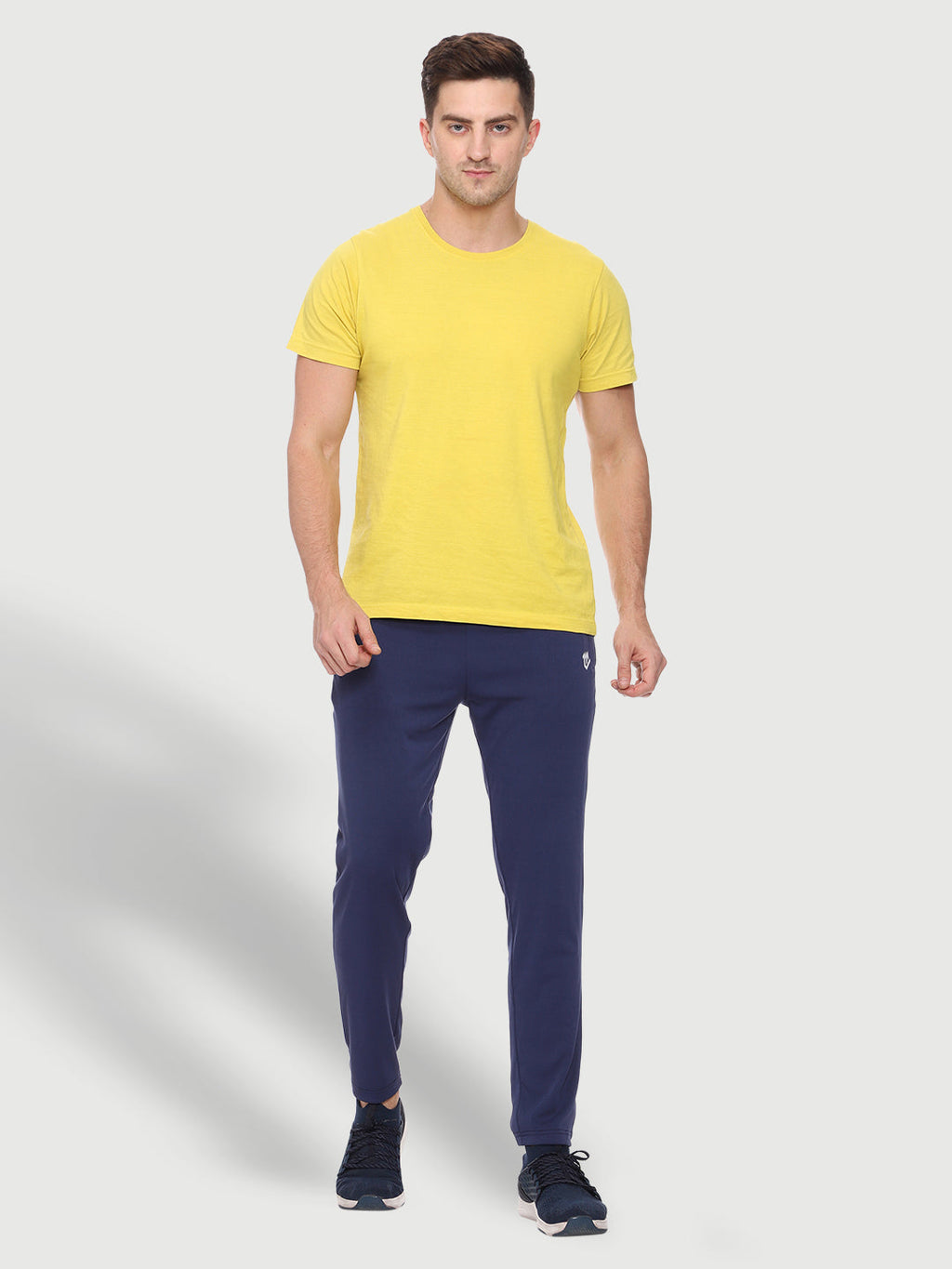 Rapid Dry Blue Color-Blocked Track Pant for Men