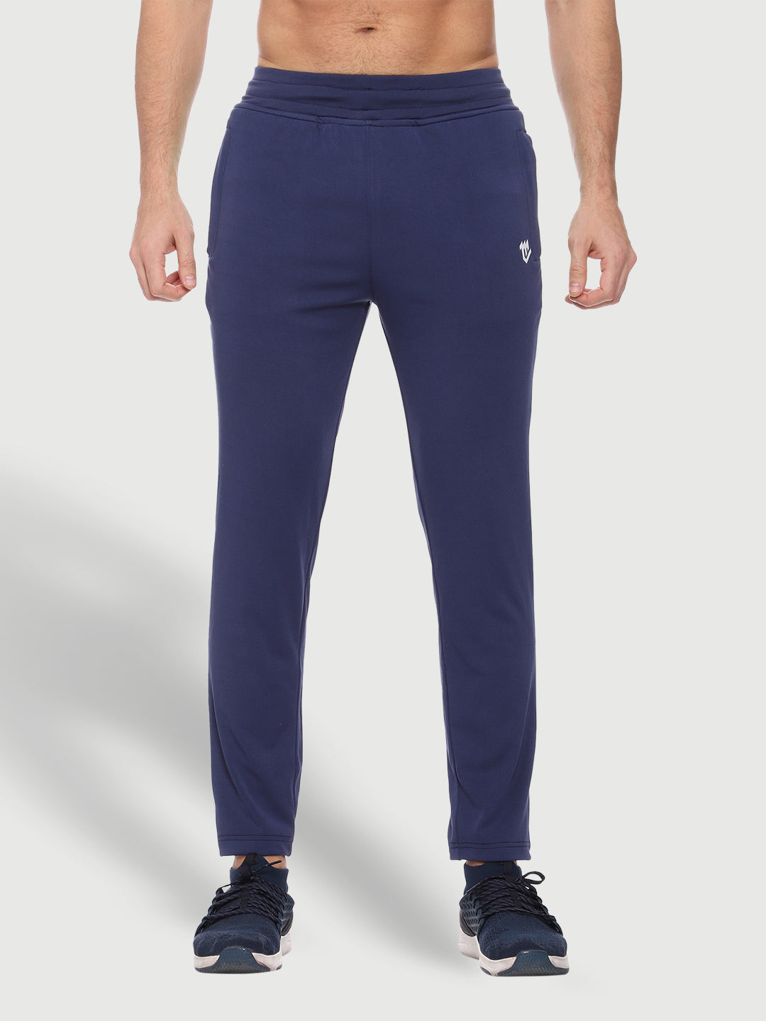 Rapid Dry Blue Color-Blocked Track Pant for Men