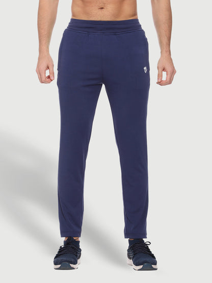 Rapid Dry Blue Color-Blocked Track Pant for Men