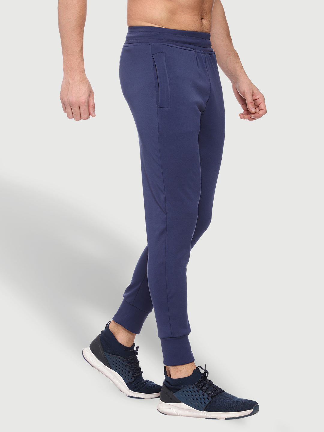 Rapid Dry Blue Solid Track Pant for Men