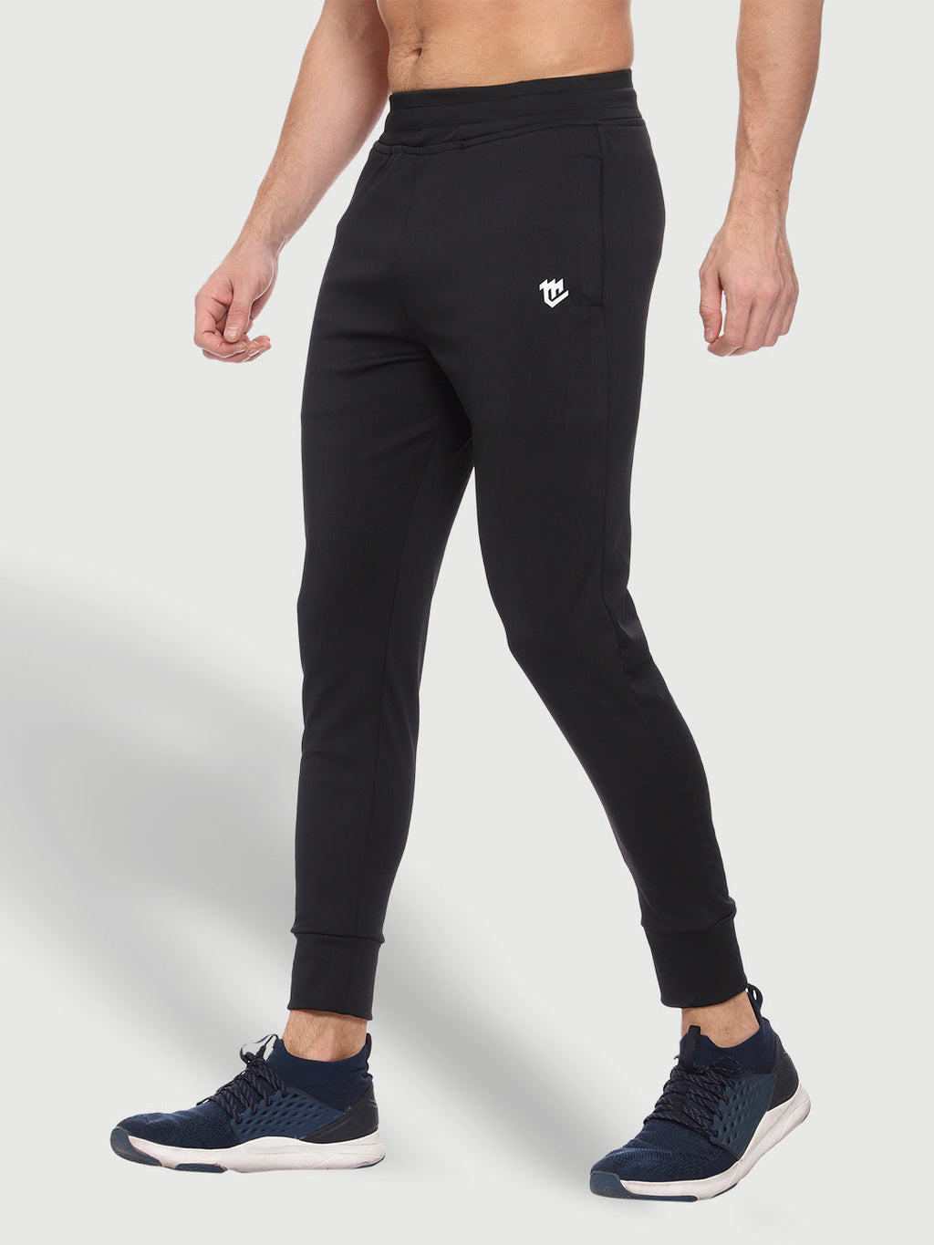 Rapid Dry Black Solid Track Pant for Men