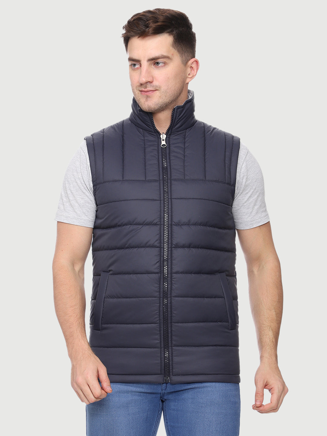 Sleeveless Reversible Jacket For Men