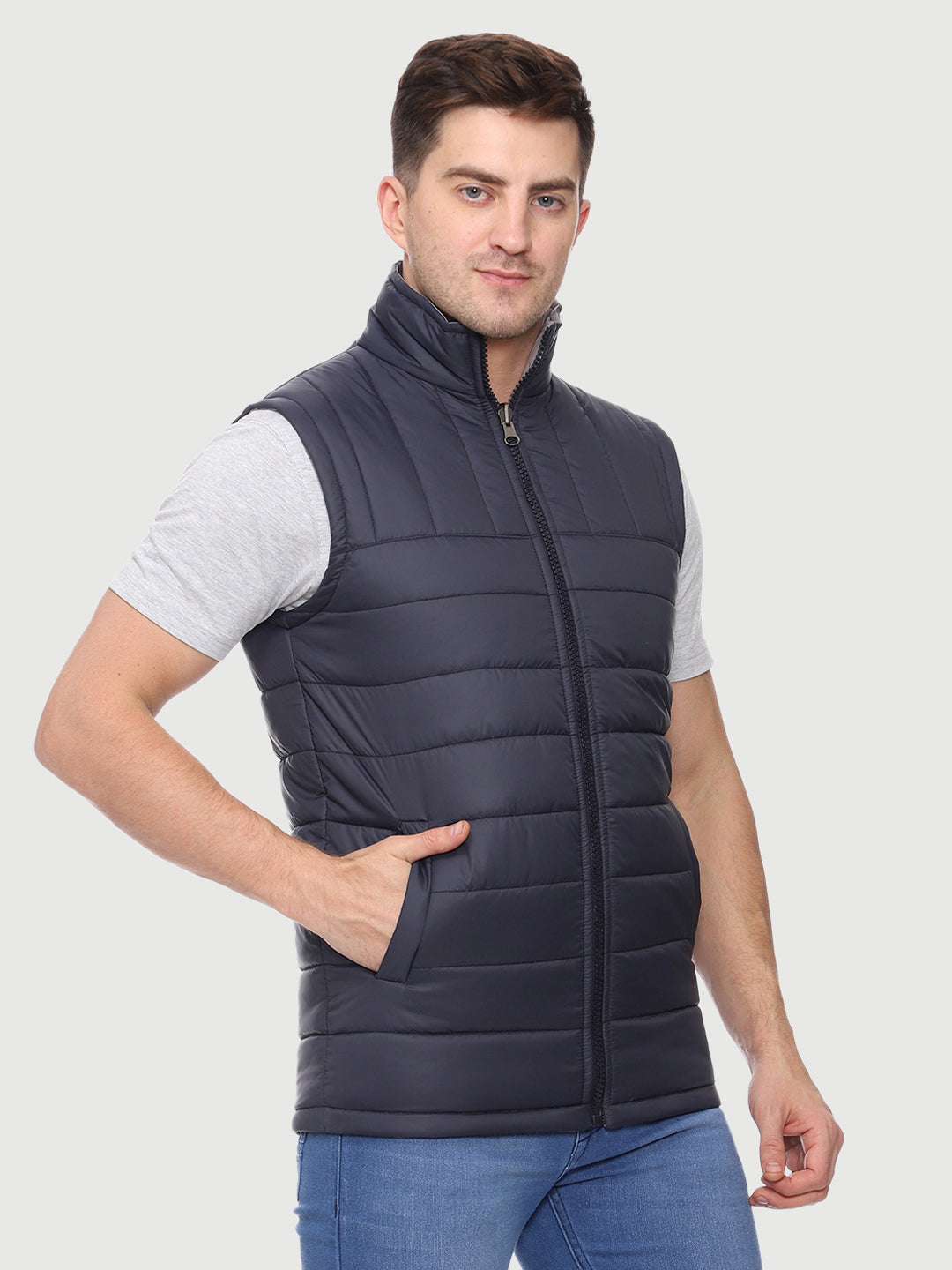 Sleeveless Reversible Jacket For Men
