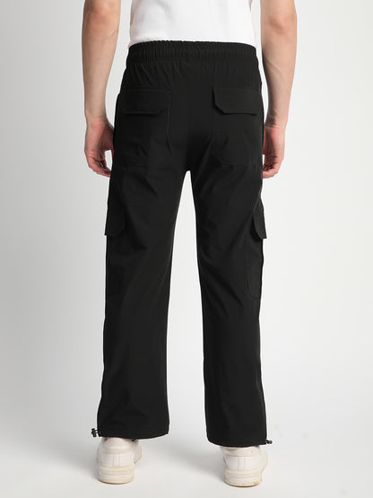 Parachute Cargo Pants for Men. (Black)