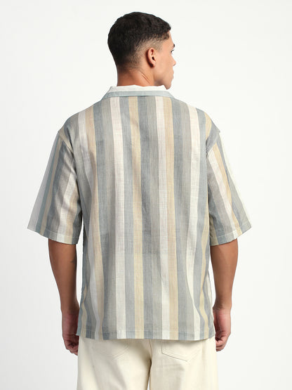 Linen Stripe Shirt for Men.