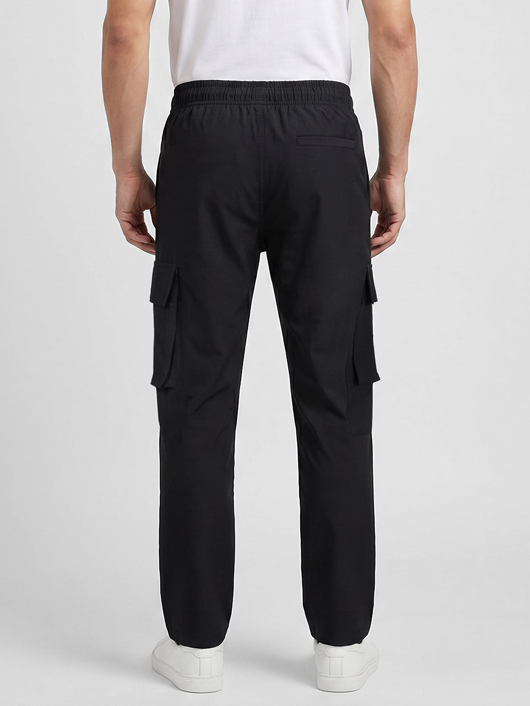 Relaxed Fit 7 Pocket Cargo Pant For Men (Black)