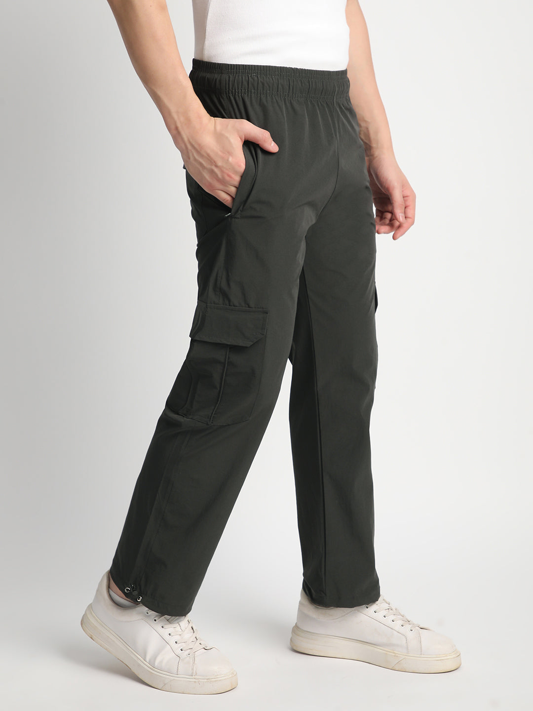 Parachute Cargo Pants for Men. (Grey)