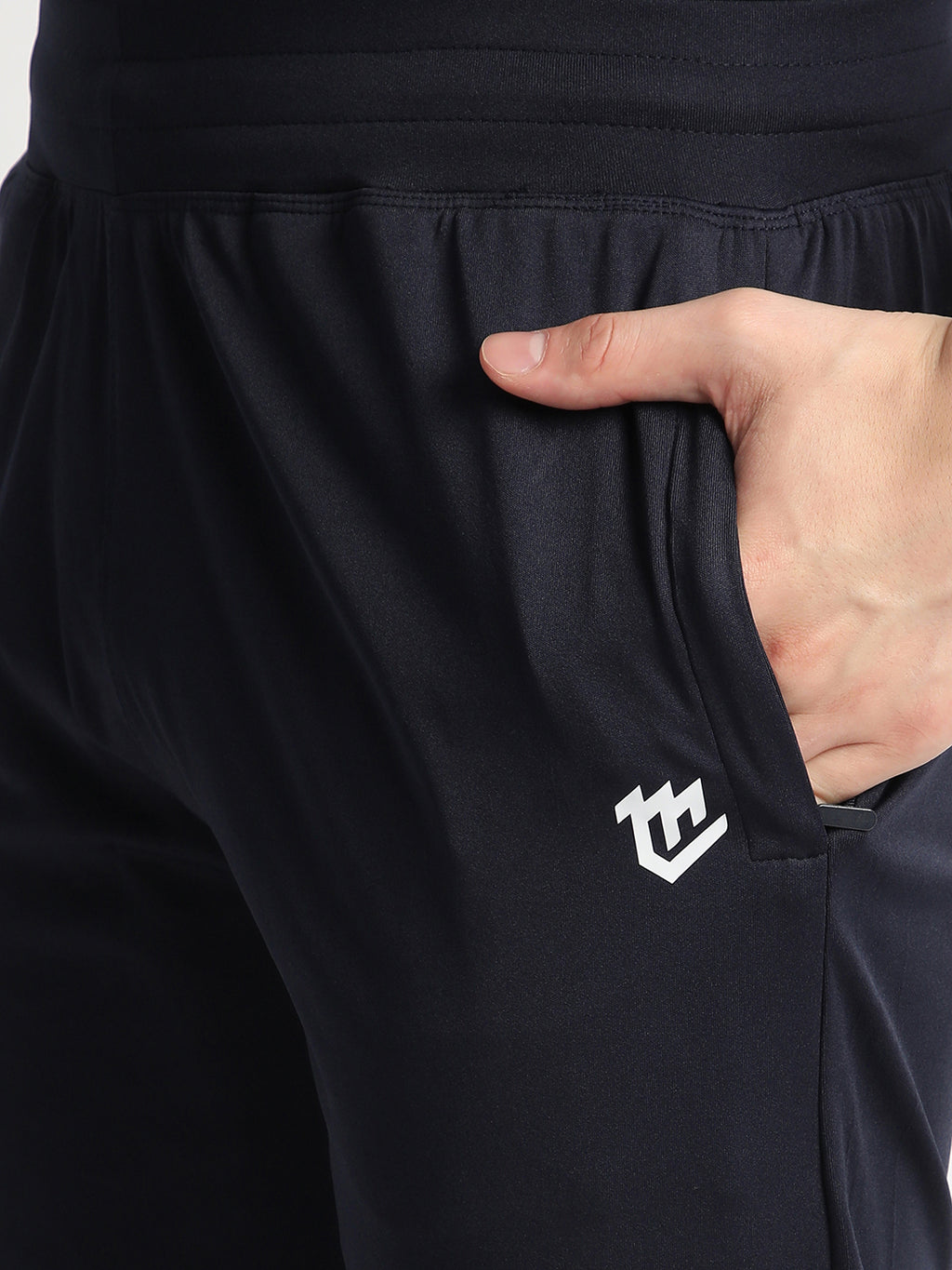 Rapid Dry Blue Solid Track Pant for Men (DRITX)