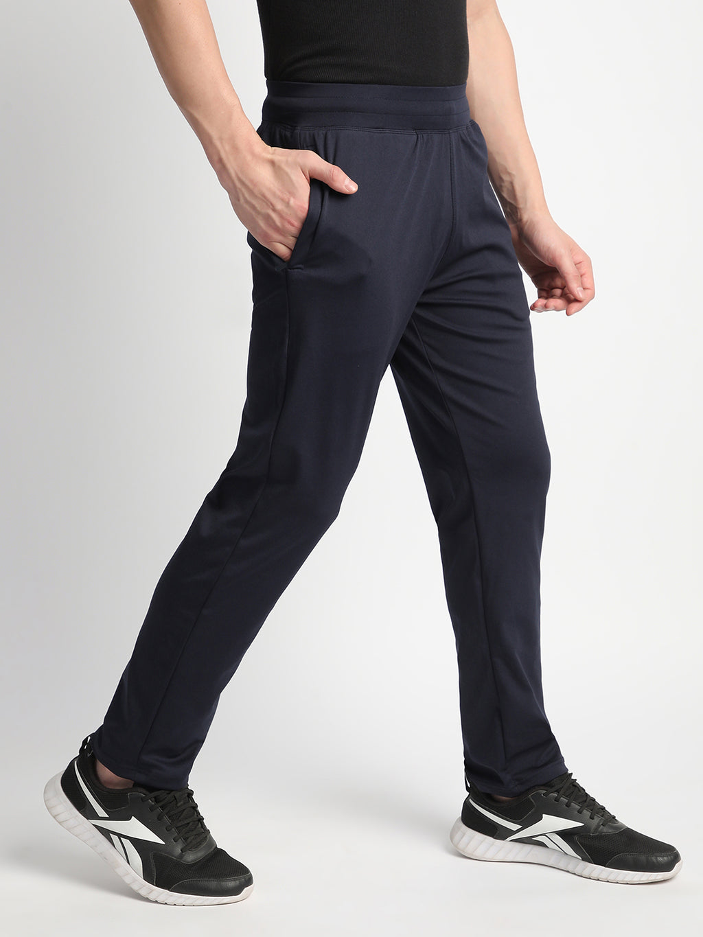 Rapid Dry Blue Solid Track Pant for Men (DRITX)