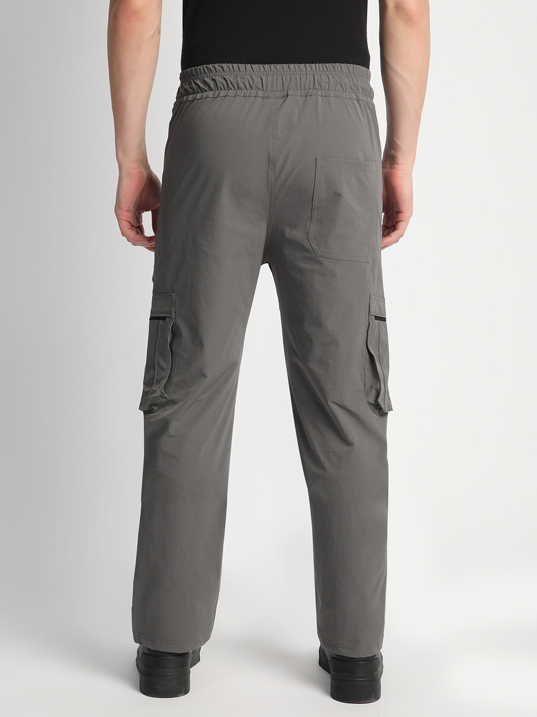 Stone Grey 5 Pocket Nylon Cargo Pants