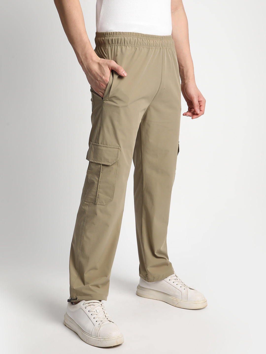 Parachute Cargo Pants for Men. (Beige)