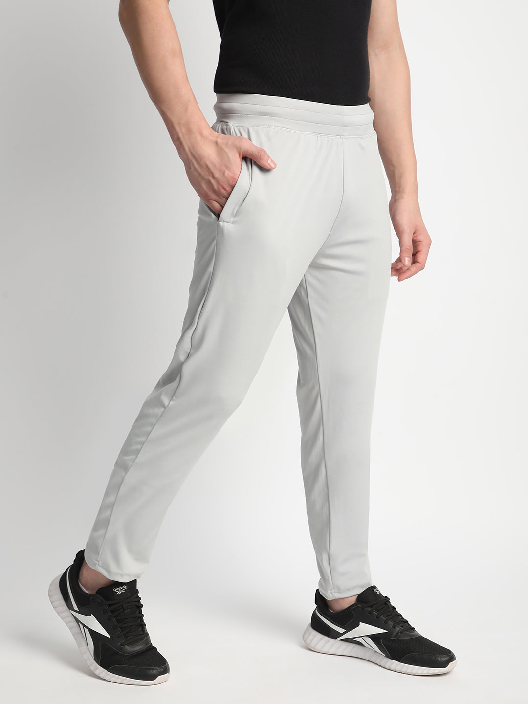 Rapid Dry Grey Solid Track Pant for Men (DRITX)
