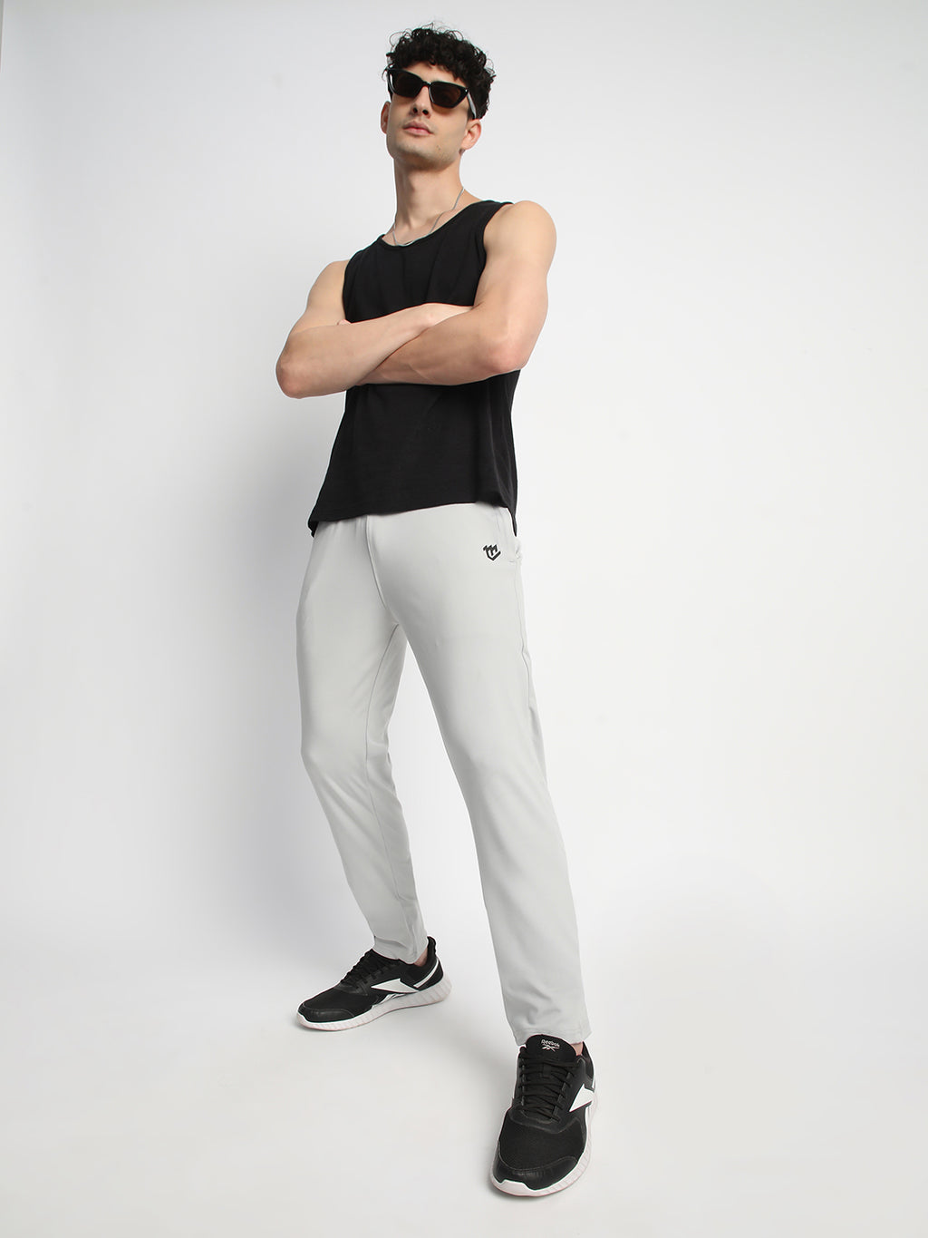 Rapid Dry Grey Solid Track Pant for Men (DRITX)
