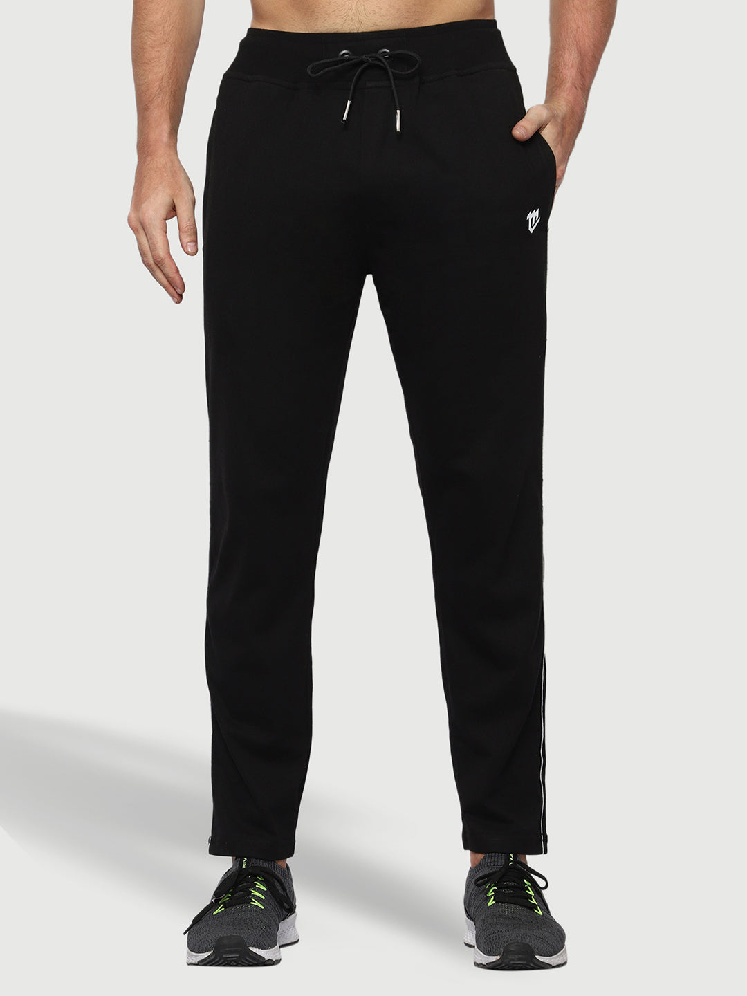 Black Cotton Track Pant For Men