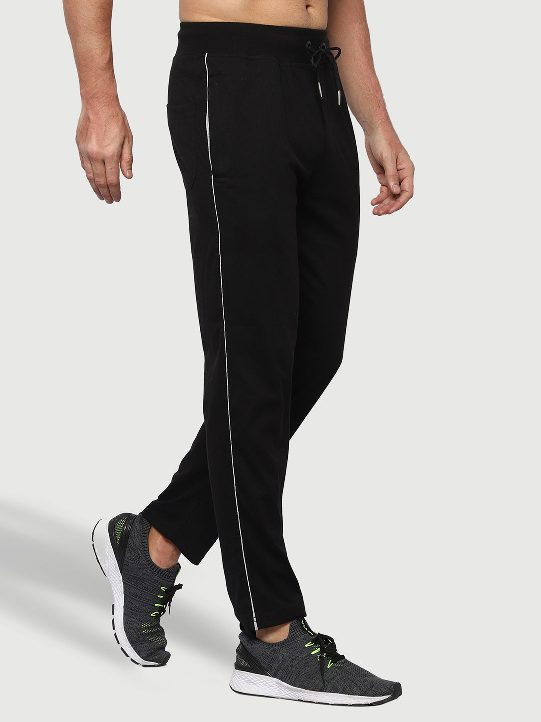 Black Cotton Track Pant For Men