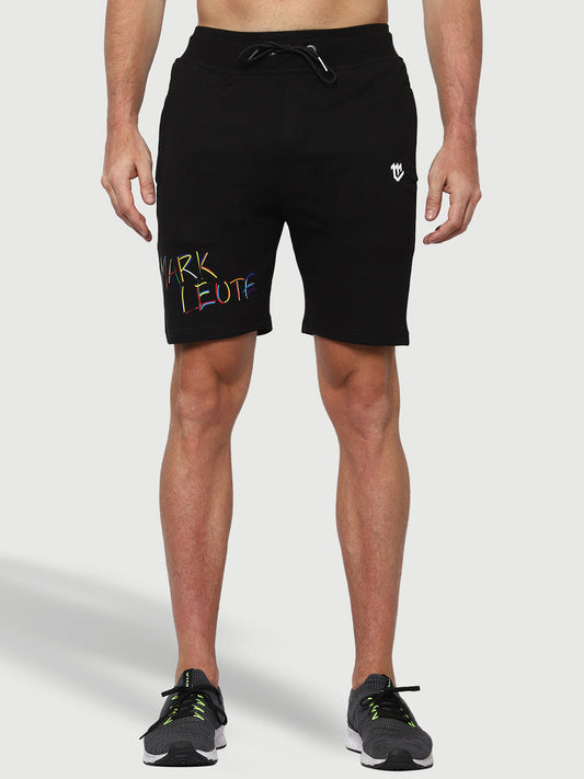 Solid Black Shorts For Men