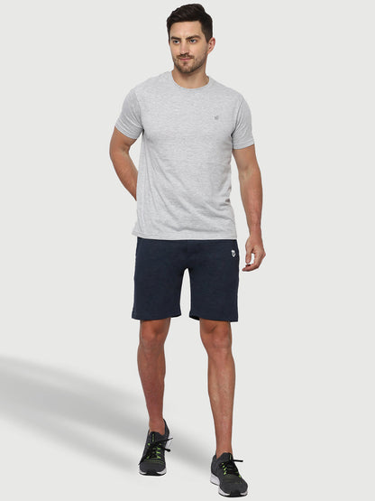 Mark Leute Melange Blue Shorts For Men.