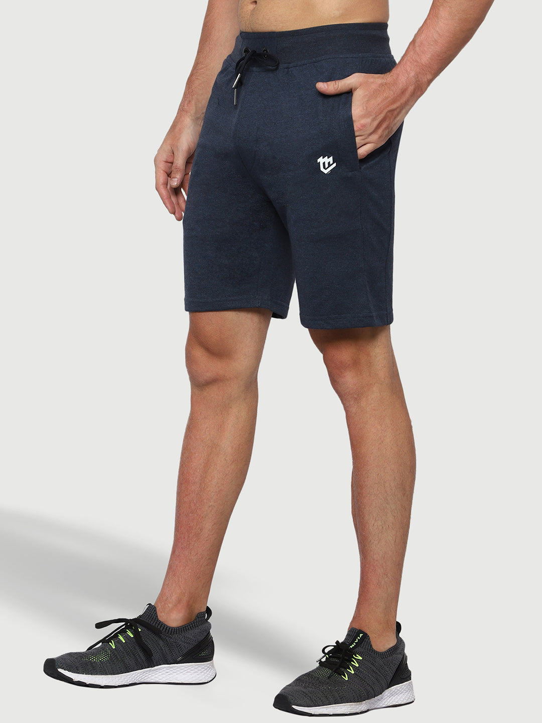 Mark Leute Melange Blue Shorts For Men.