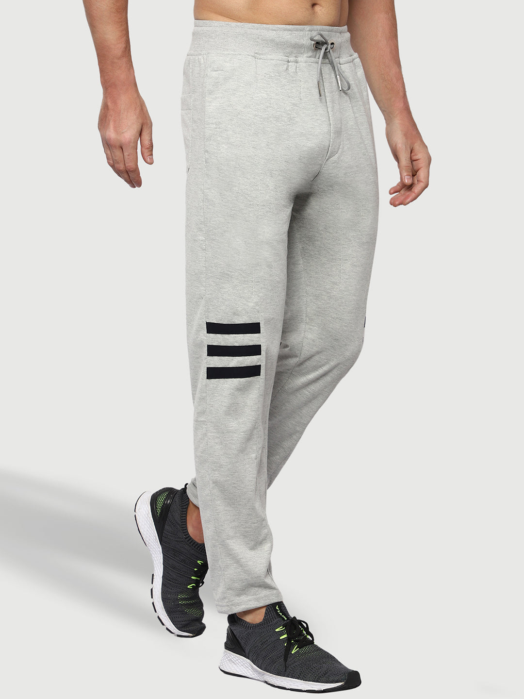 Grey Cotton Track Pant For Men