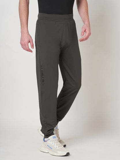 Rapid Dry Brown Solid Track Pant for Men (Brown)