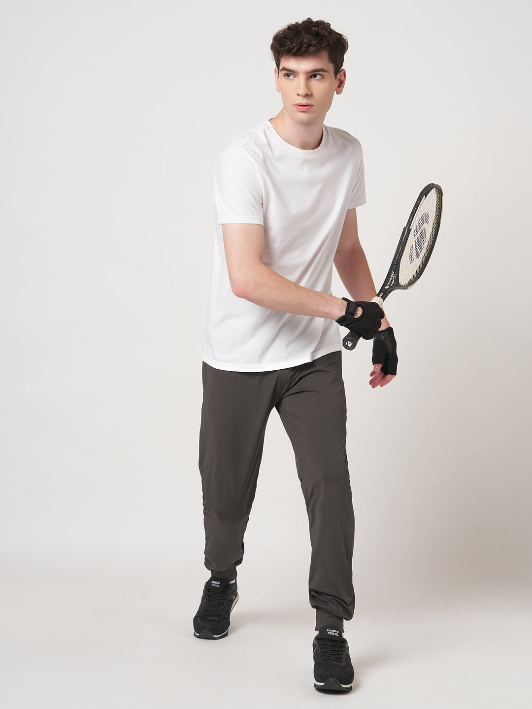 Rapid Dry Brown Solid Track Pant for Men (BROWN)