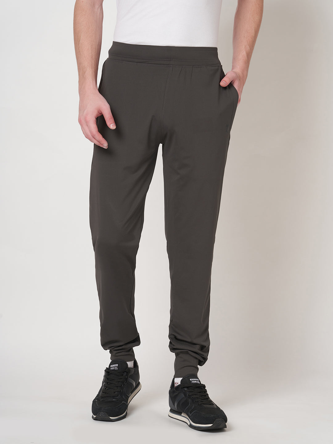 Rapid Dry Brown Solid Track Pant for Men (BROWN)
