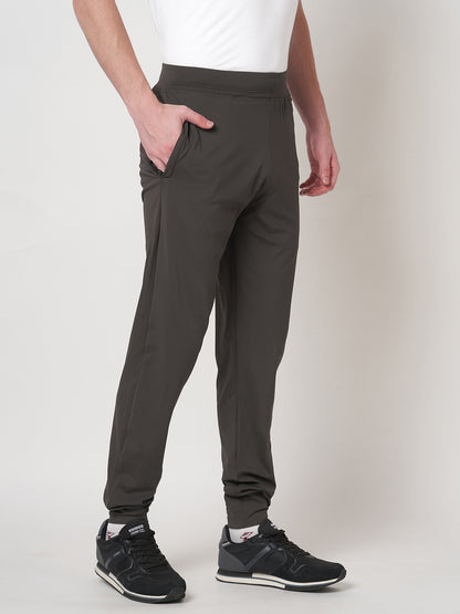 Rapid Dry Brown Solid Track Pant for Men (BROWN)