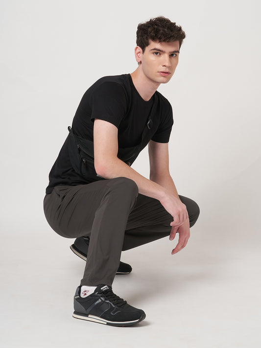 Rapid Dry Brown Solid Track Pant for Men (DRITX)
