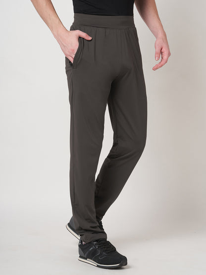 Rapid Dry Brown Solid Track Pant for Men (DRITX)