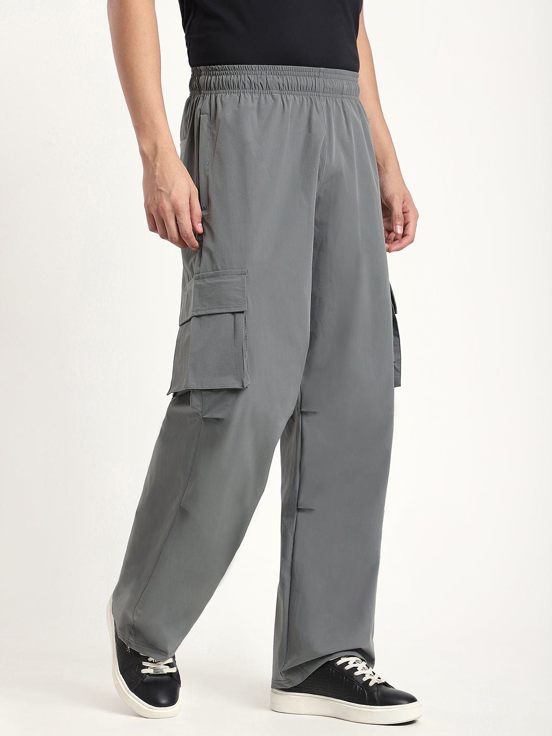Plus Size Cargo Pants for Men (Grey)