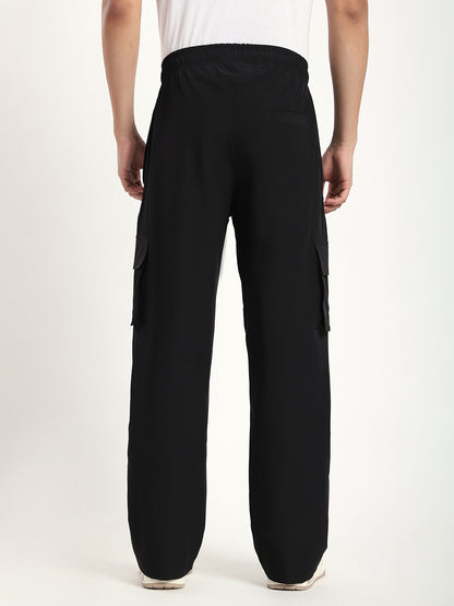 Plus Size Cargo Pants for Men (Black)