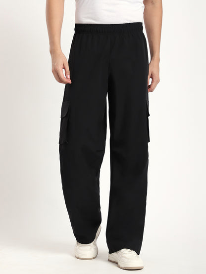 Plus Size Cargo Pants for Men (Black)