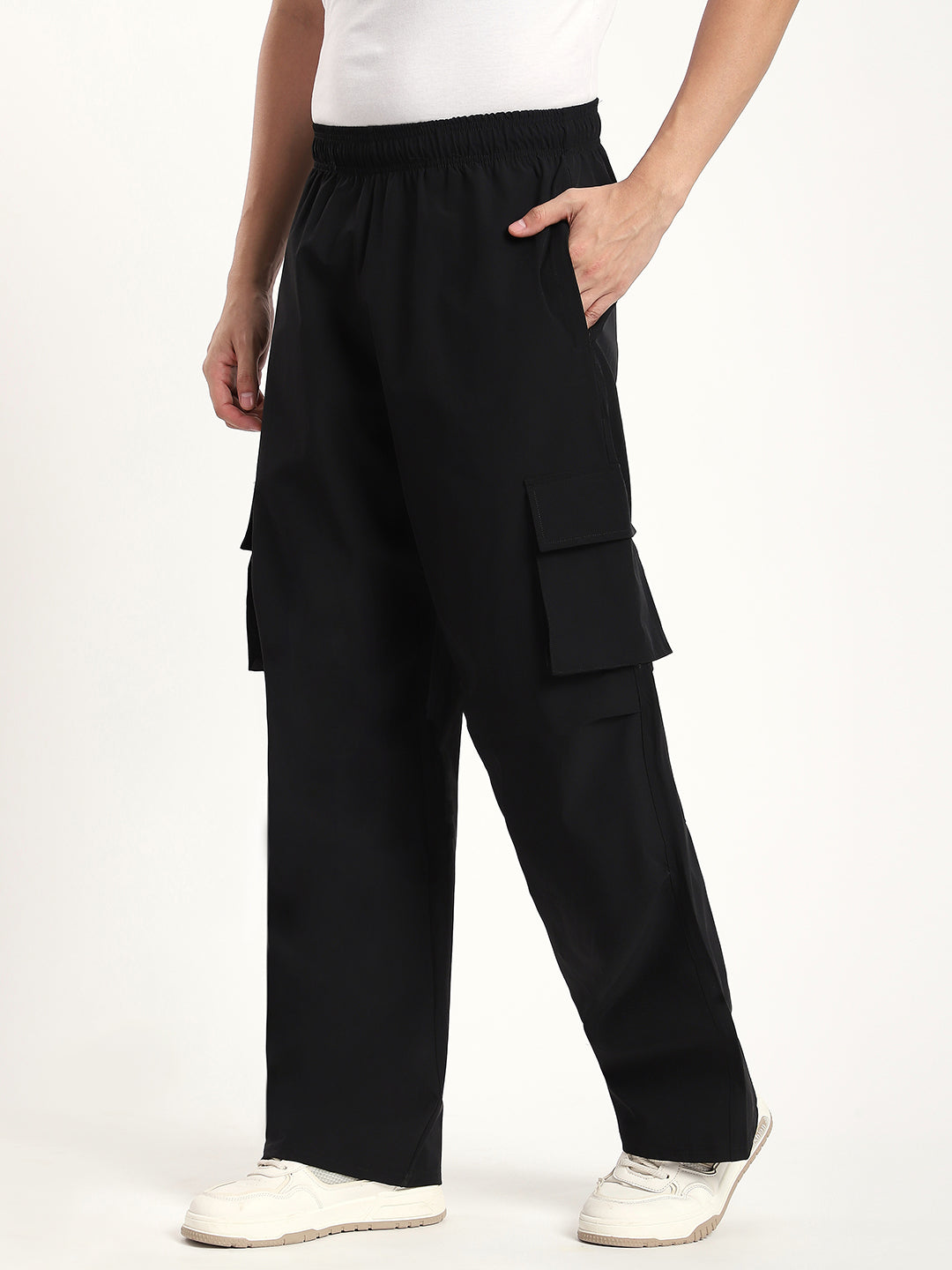 Plus Size Cargo Pants for Men (Black)