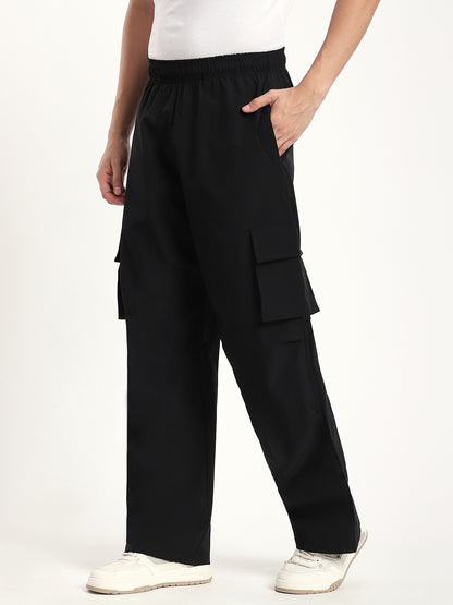Plus Size Cargo Pants for Men (Black)