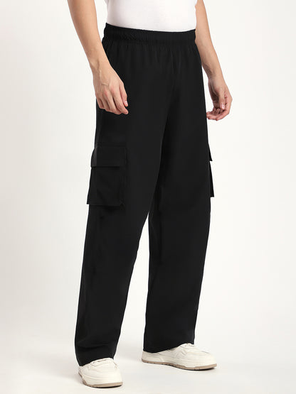 Plus Size Cargo Pants for Men (Black)