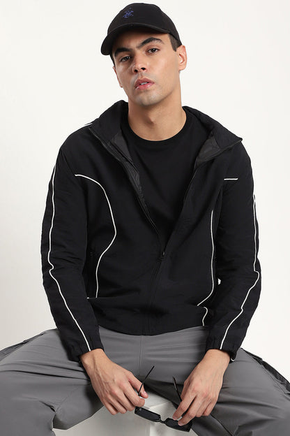 Black AeroFlex Windbreaker Jacket