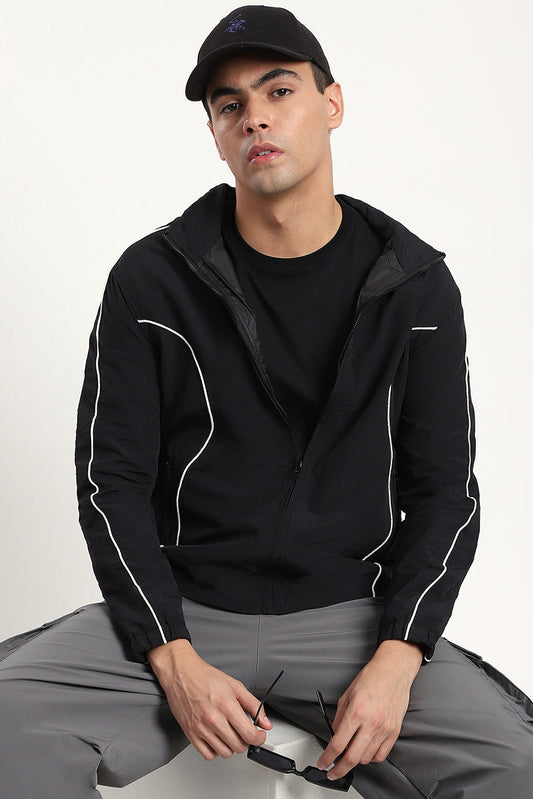 Black AeroFlex Windbreaker Jacket