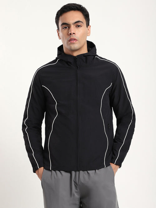 Black AeroFlex Windbreaker Jacket