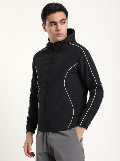 Black AeroFlex Windbreaker Jacket