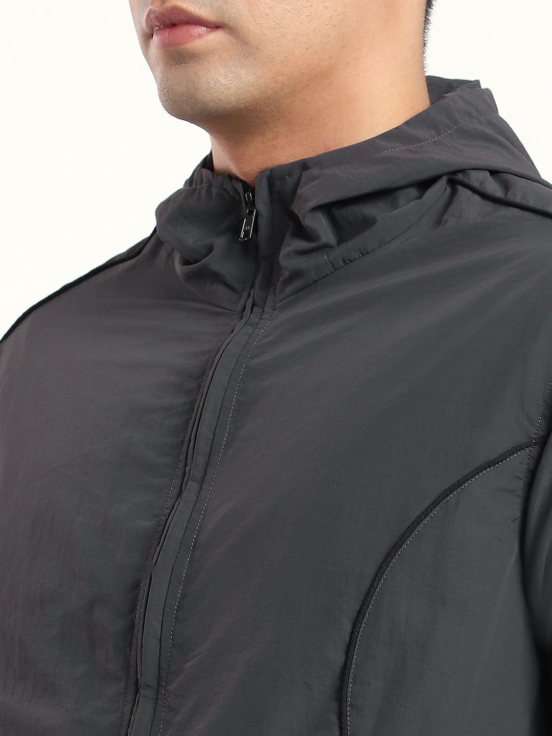 Charcoal Grey AeroFlex Windbreaker Jacket