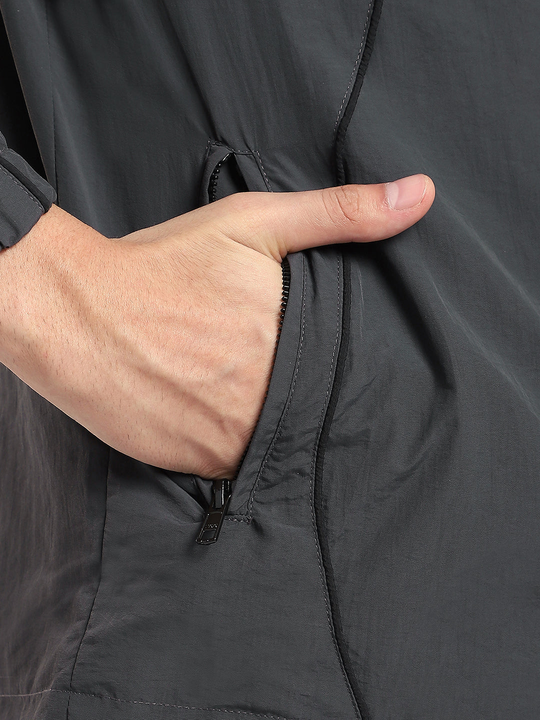 Charcoal Grey AeroFlex Windbreaker Jacket