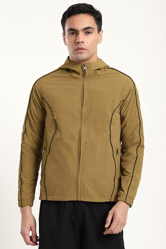 Tan AeroFlex Windbreaker Jacket