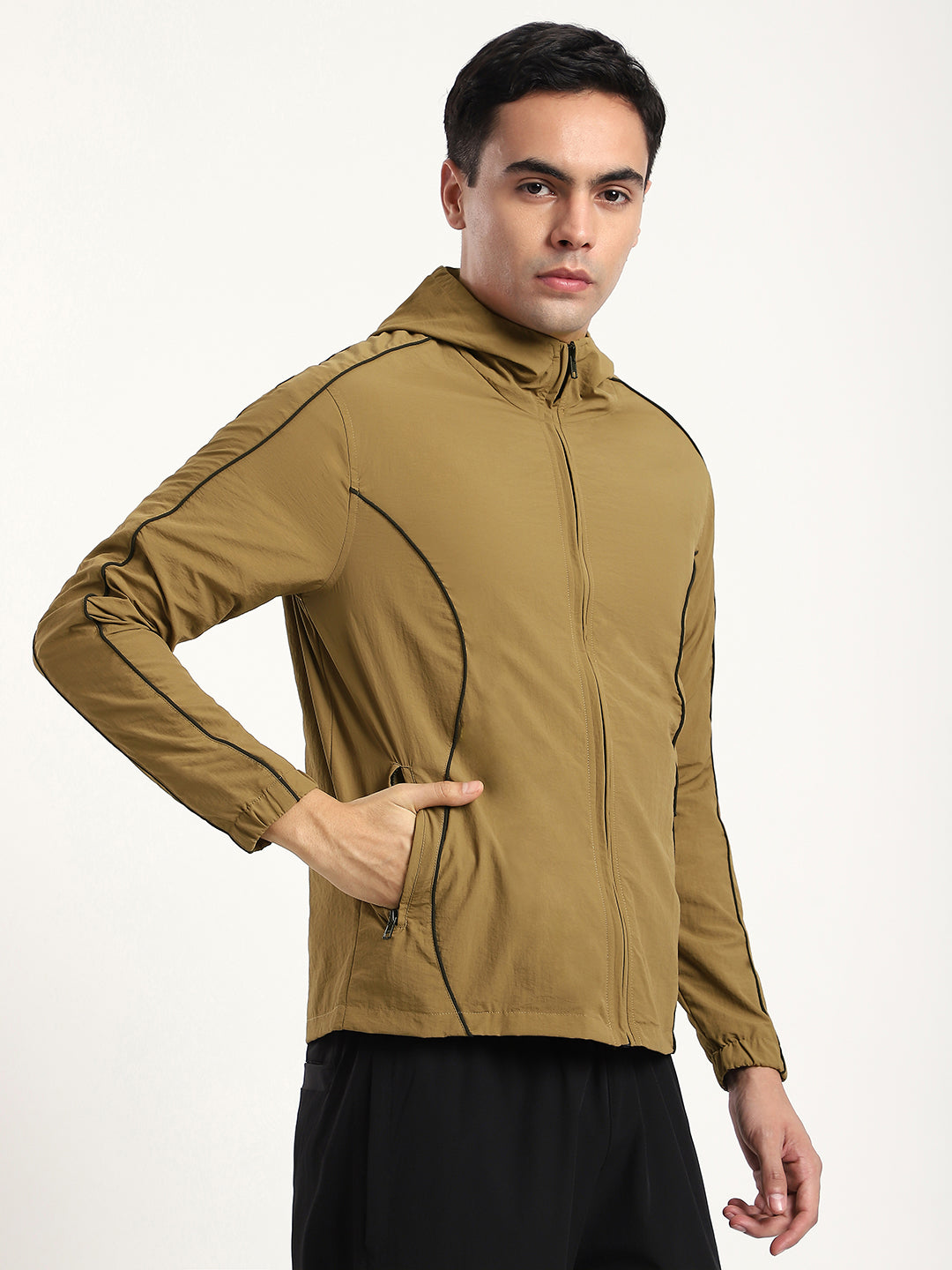 Tan AeroFlex Windbreaker Jacket