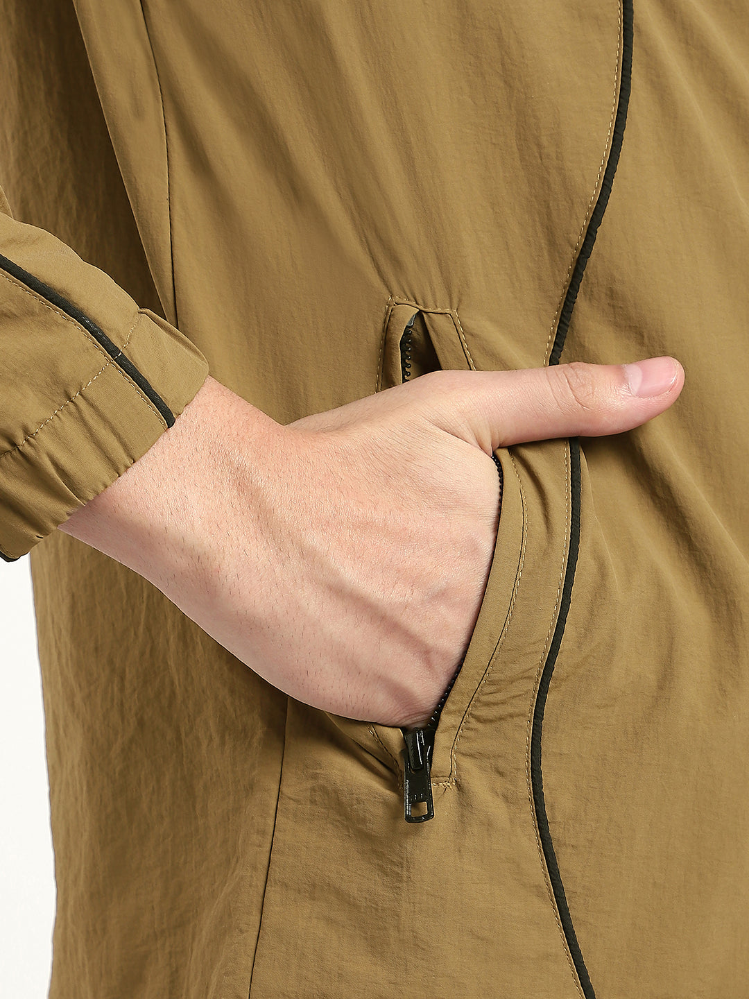 Tan AeroFlex Windbreaker Jacket