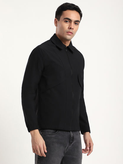 Black Lightweight Windbreaker Jacket