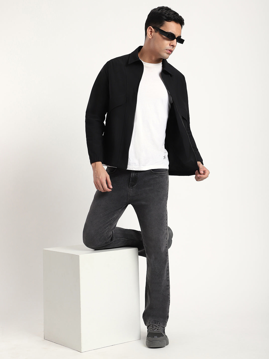 Black Lightweight Windbreaker Jacket