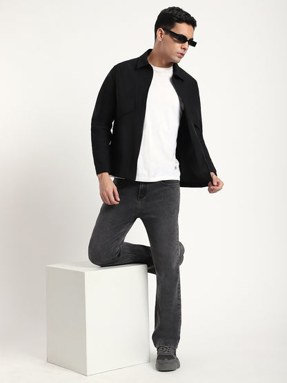 Black Lightweight Windbreaker Jacket