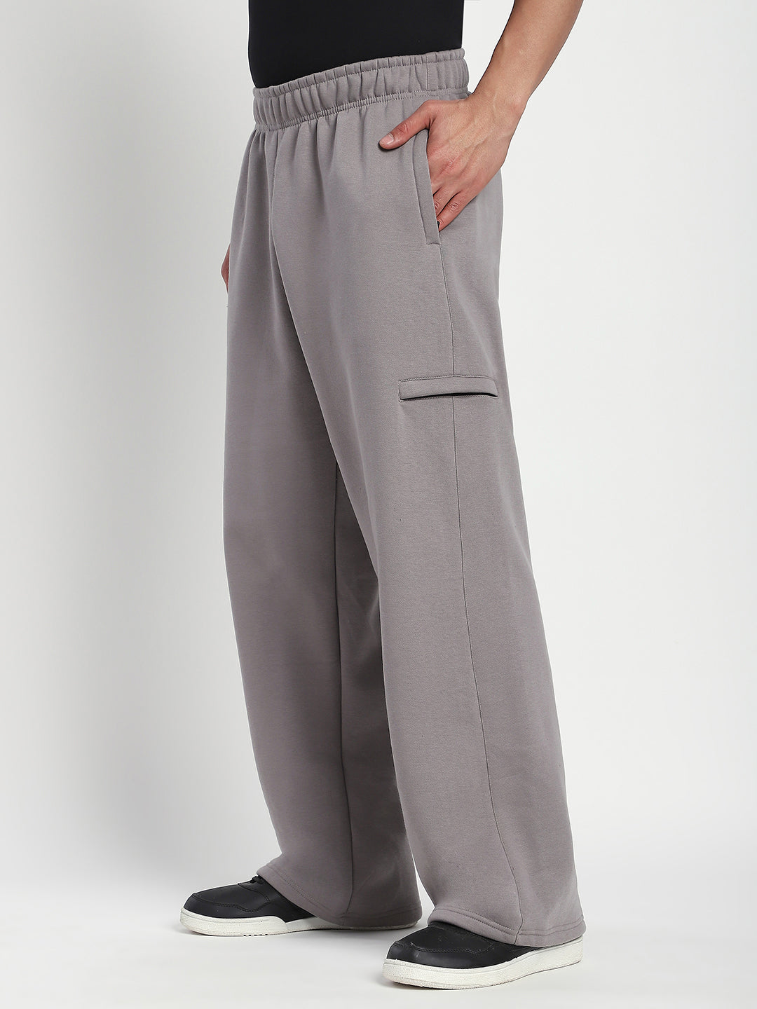 Fleece Winter Cargo Sweat Pant (Grey)